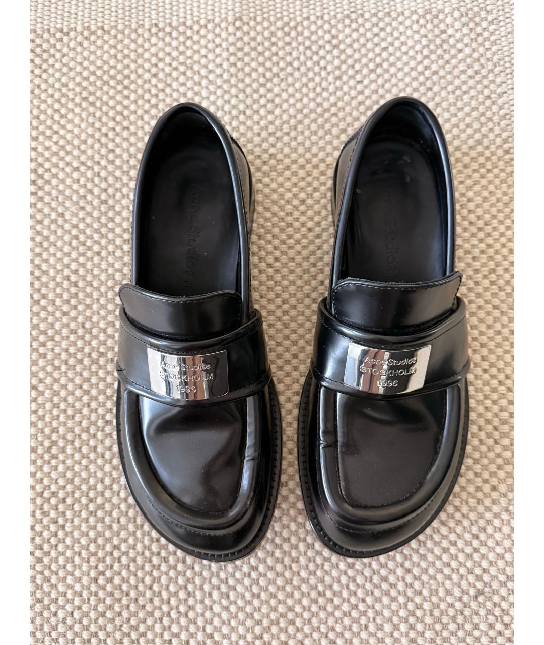 ACNE STUDIOS Черные кожаные лоферы, фото 3
