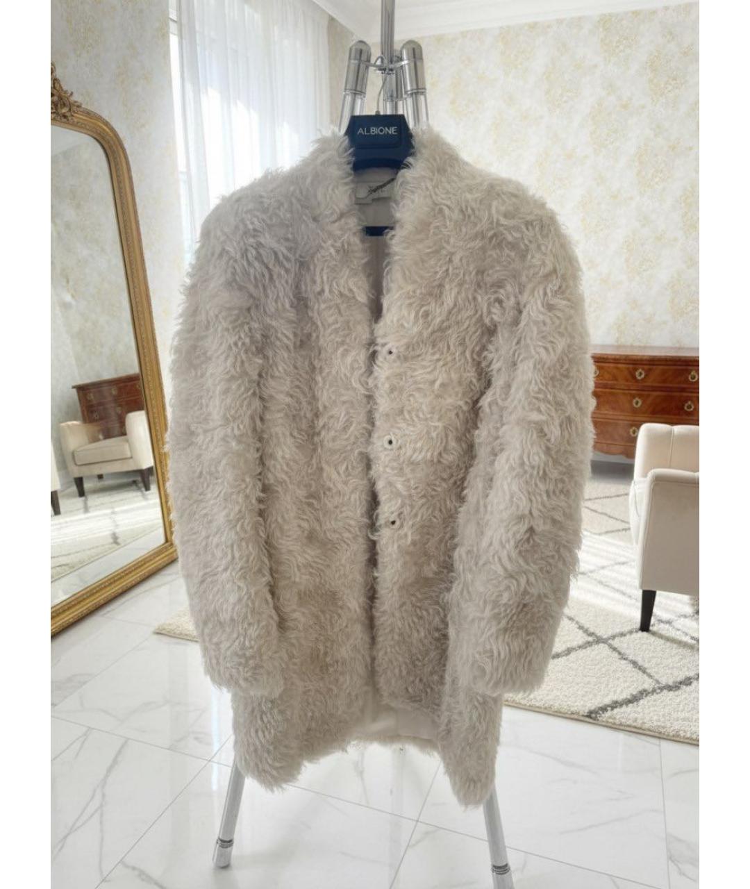 STELLA MCCARTNEY Бежевая меховая шуба, фото 2