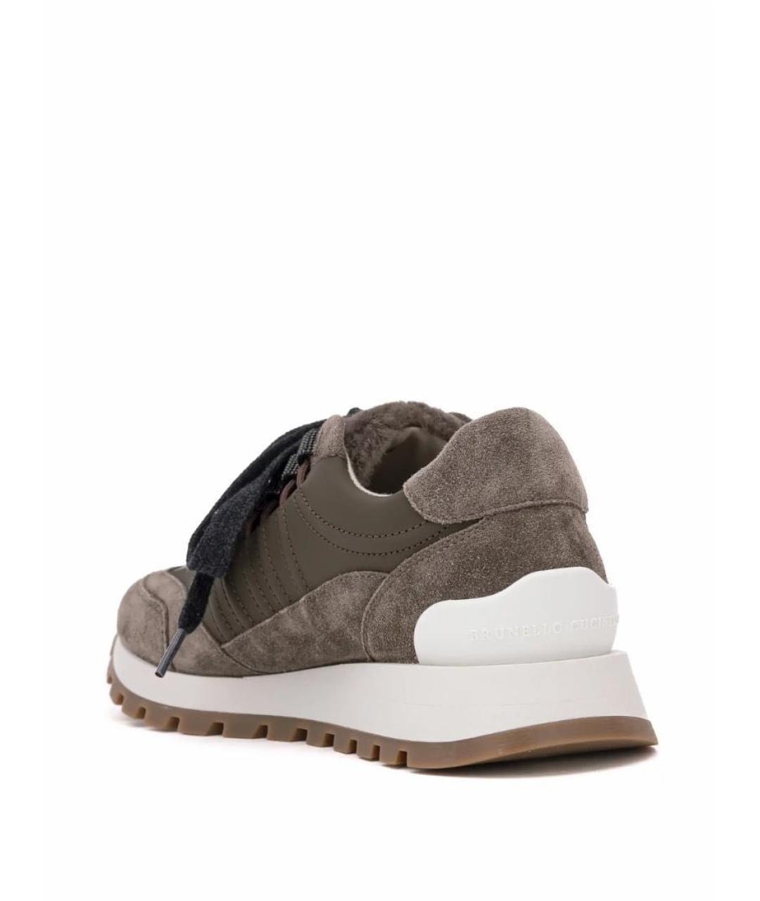 BRUNELLO CUCINELLI Коричневые замшевые кроссовки, фото 3