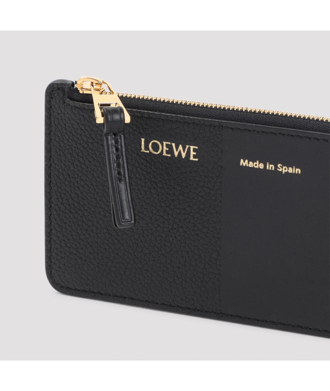 LOEWE Черный кожаный кардхолдер, фото 5