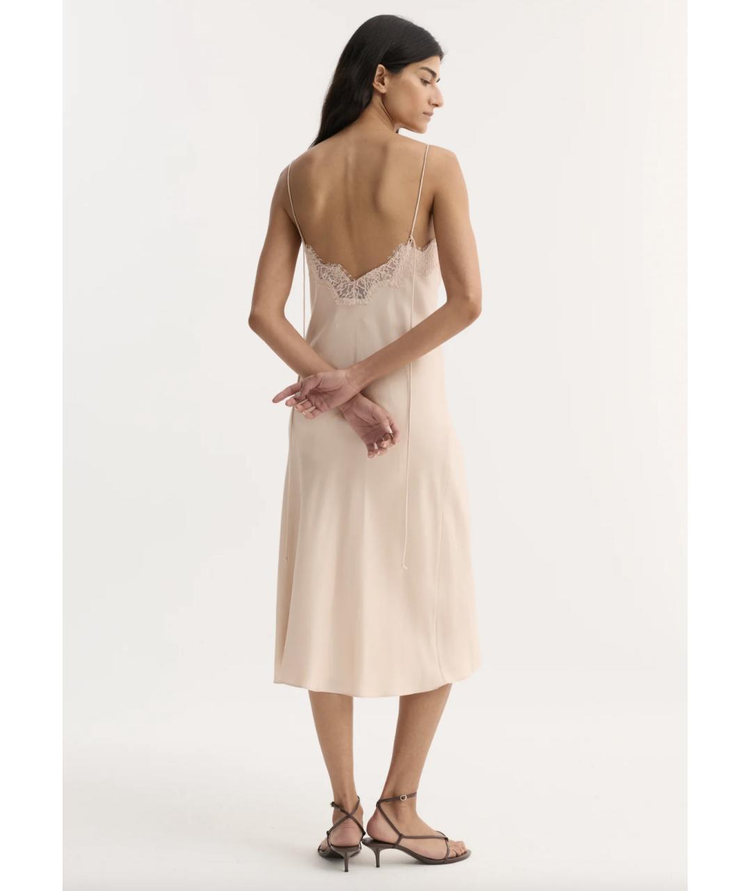 ROHE Розовое шелковое платье, фото 3