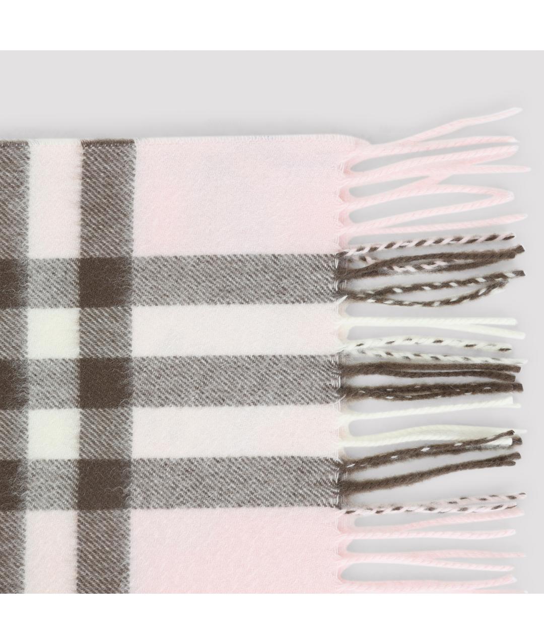 BURBERRY Розовый кашемировый шарф, фото 3