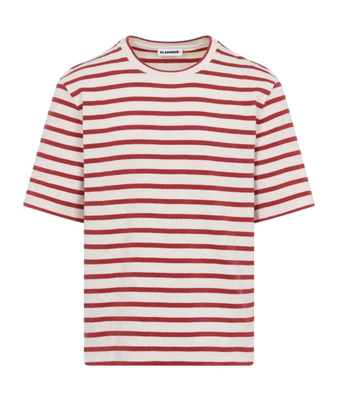 JIL SANDER Красная хлопковая футболка, фото 1