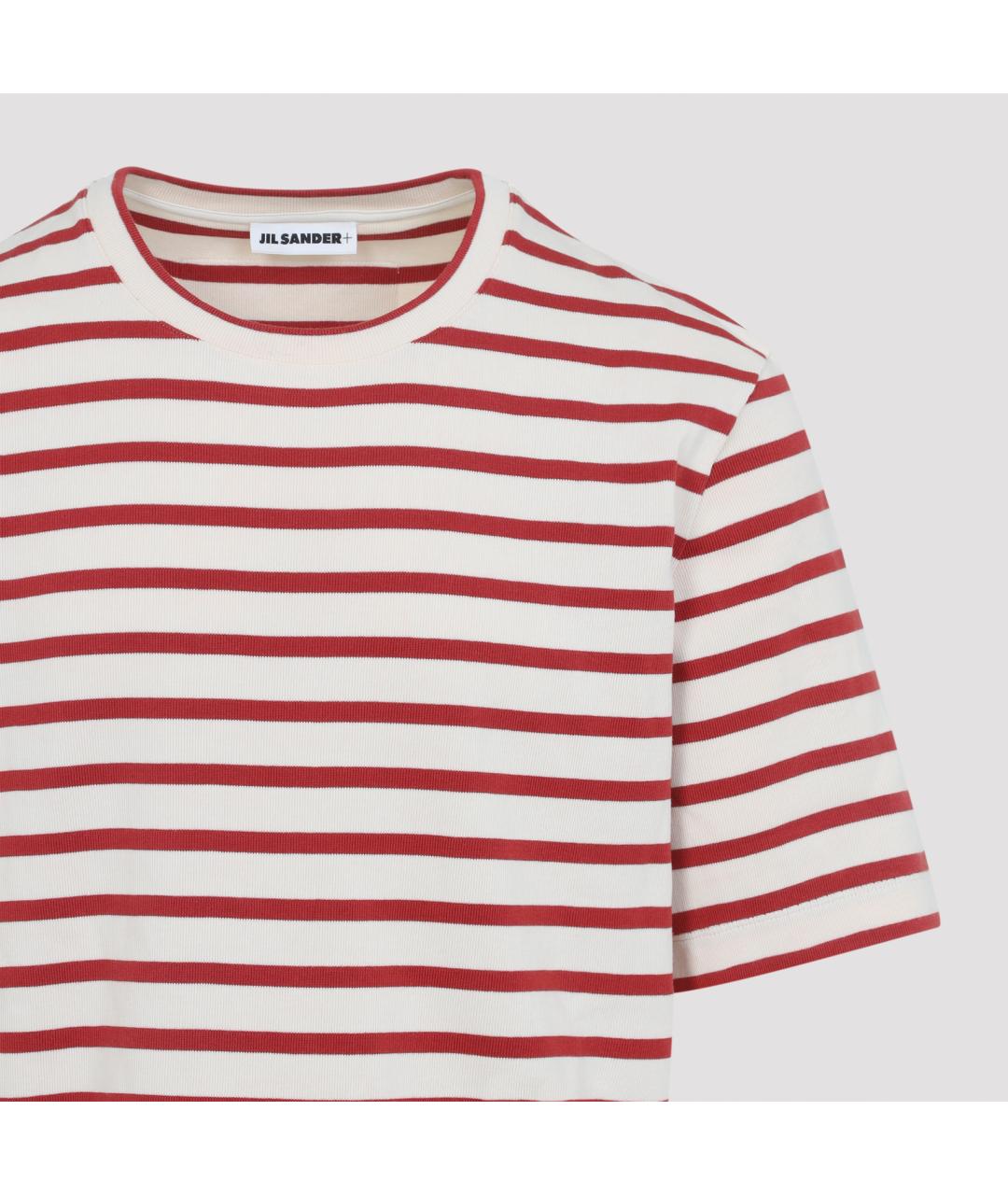 JIL SANDER Красная хлопковая футболка, фото 3