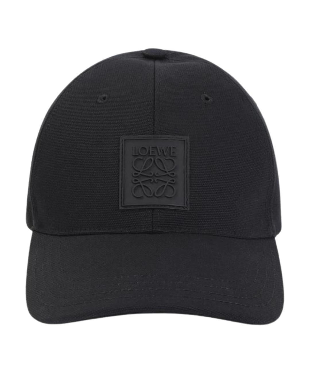 LOEWE Черная хлопковая кепка/бейсболка, фото 1
