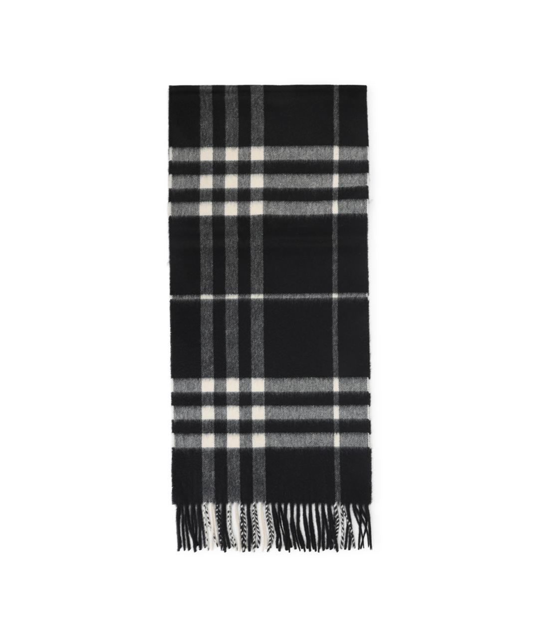 BURBERRY Черный кашемировый шарф, фото 1