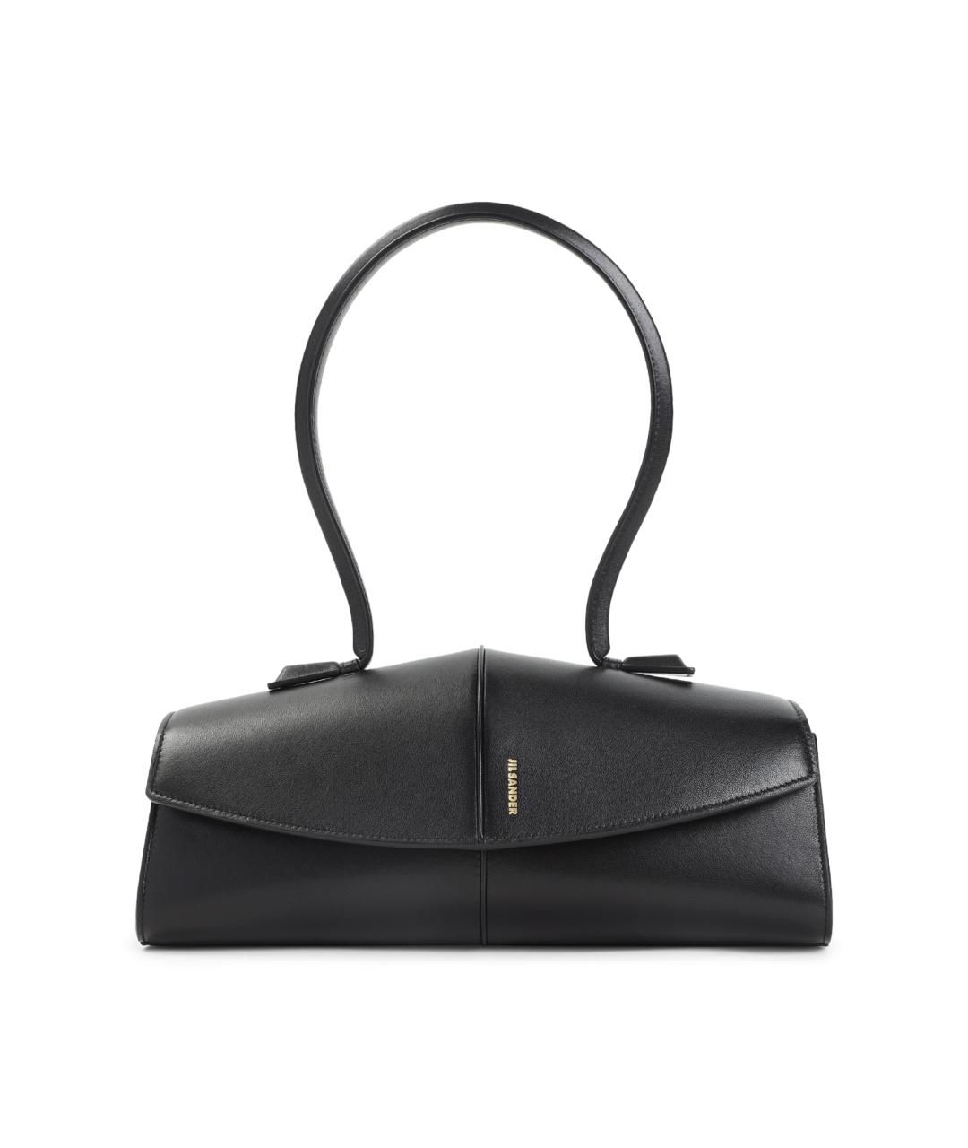 JIL SANDER Черная кожаная сумка тоут, фото 1