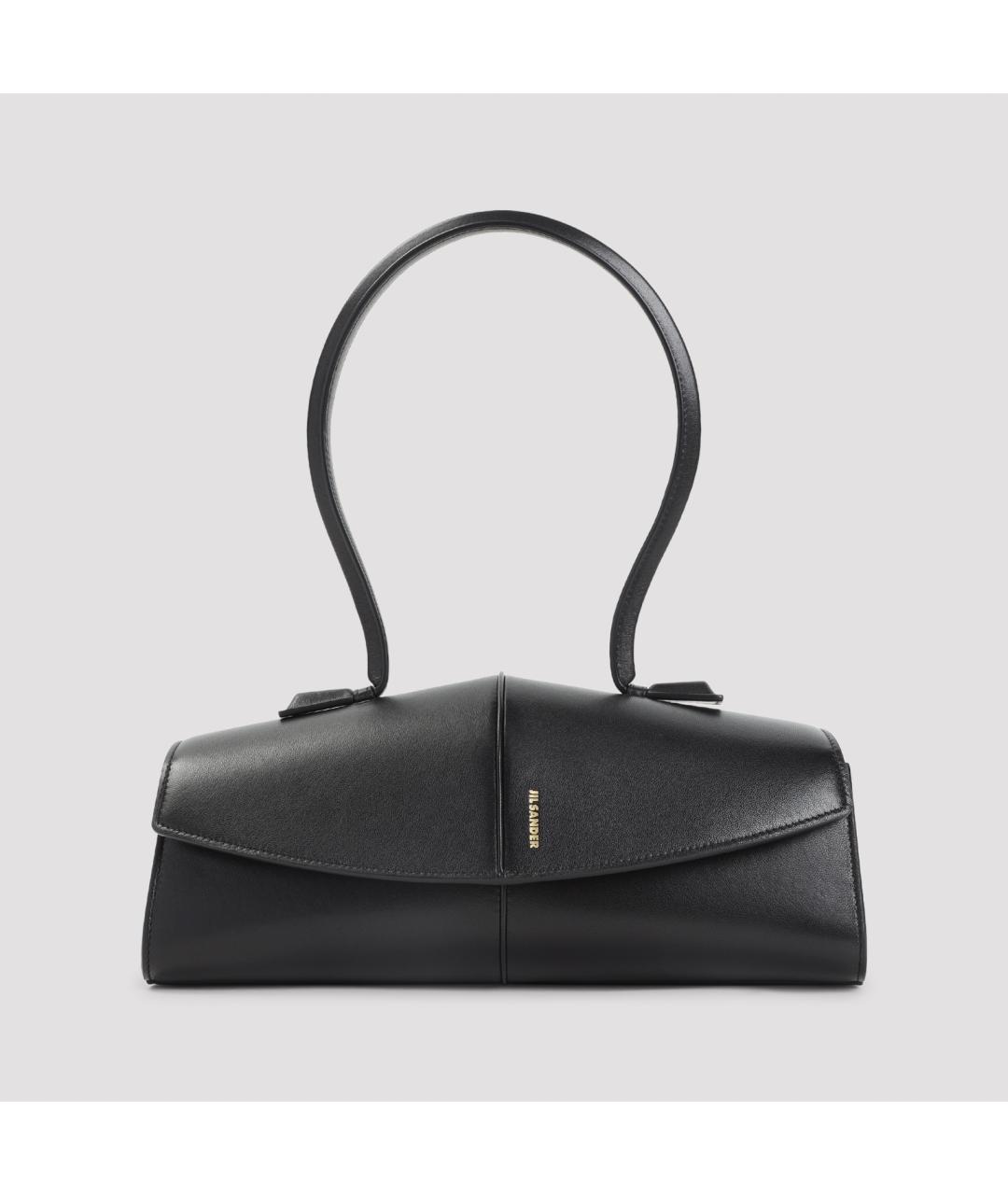 JIL SANDER Черная кожаная сумка тоут, фото 3