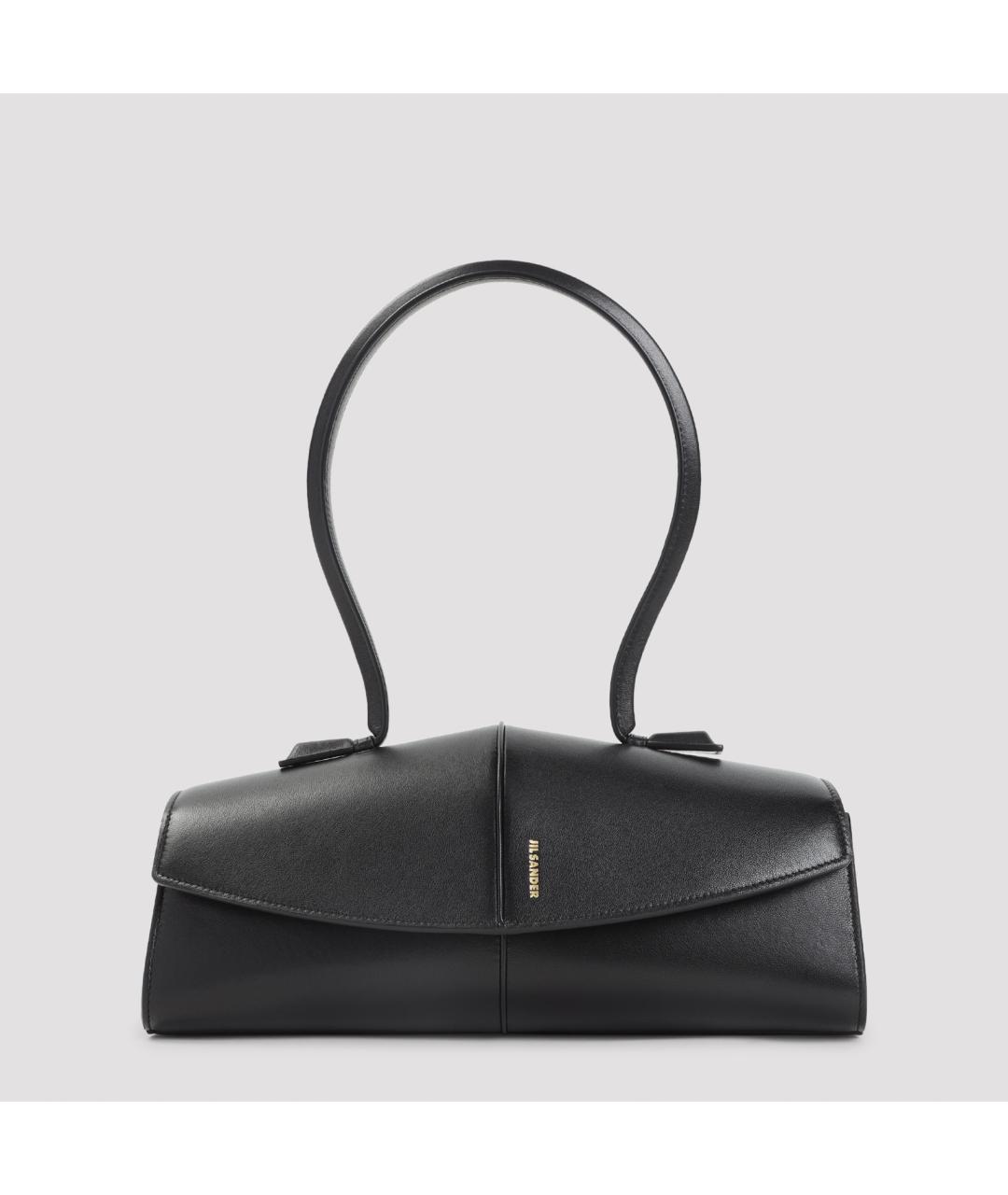 JIL SANDER Черная кожаная сумка тоут, фото 2