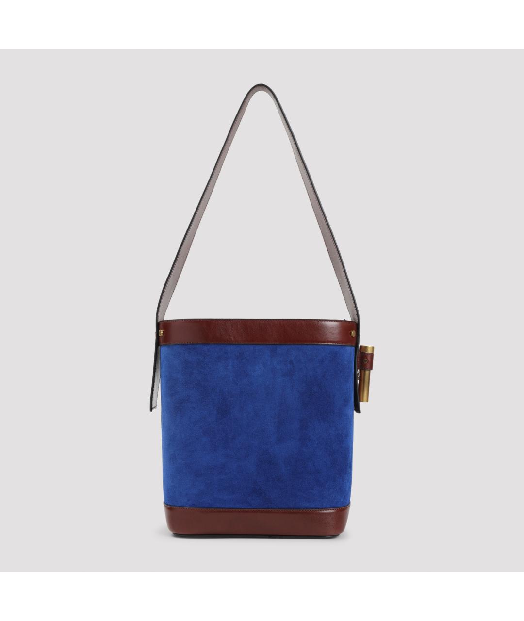 VERSACE Синяя кожаная сумка через плечо, фото 4