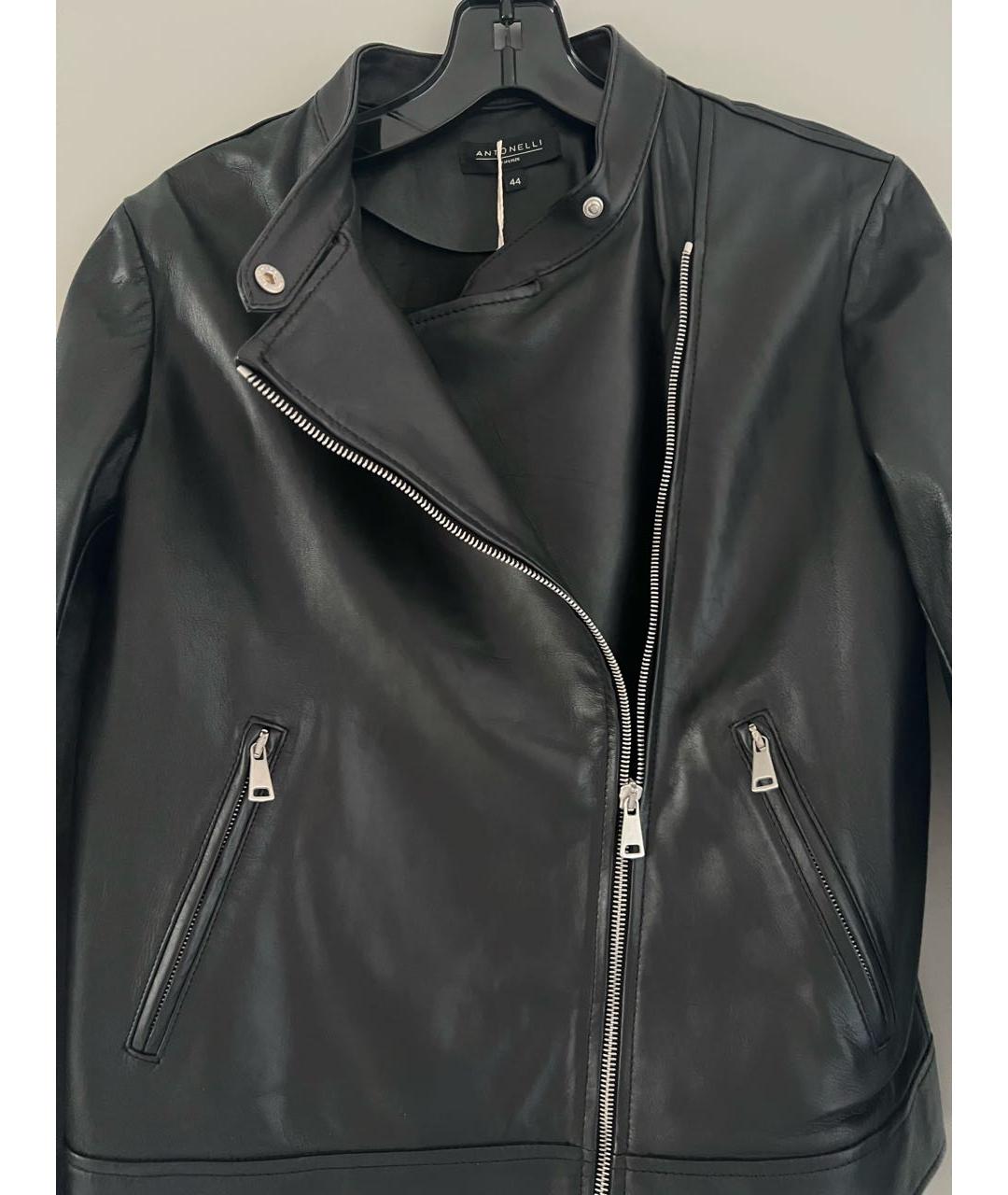 ANTONELLI FIRENZE Черная кожаная куртка, фото 7