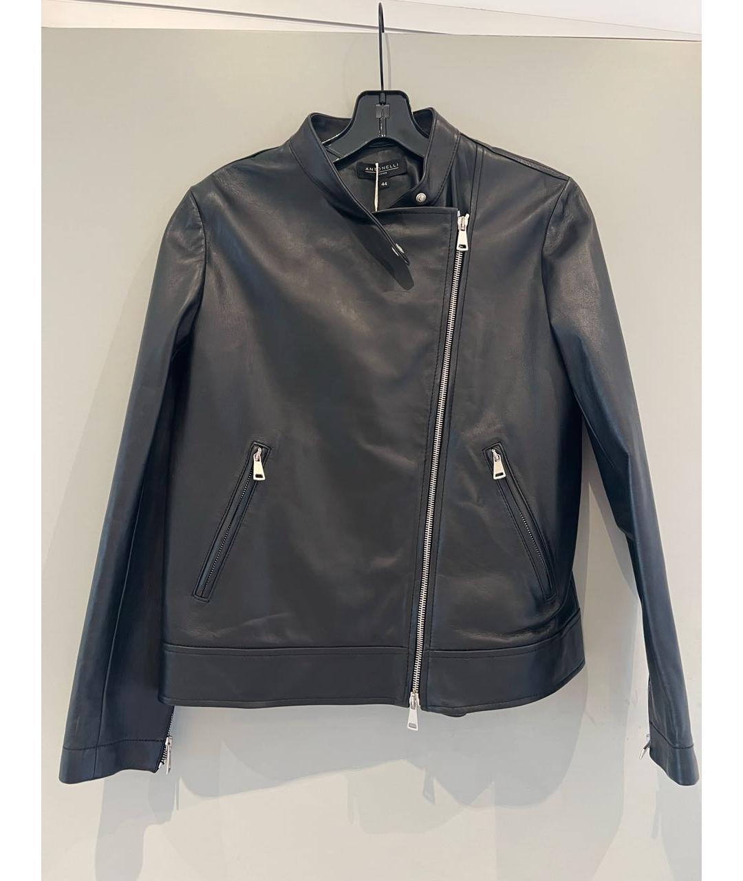 ANTONELLI FIRENZE Черная кожаная куртка, фото 9
