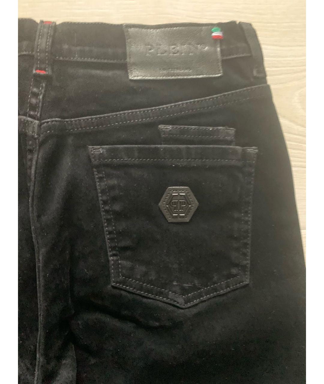 PHILIPP PLEIN JUNIOR Черные хлопковые детские джинсы, фото 4