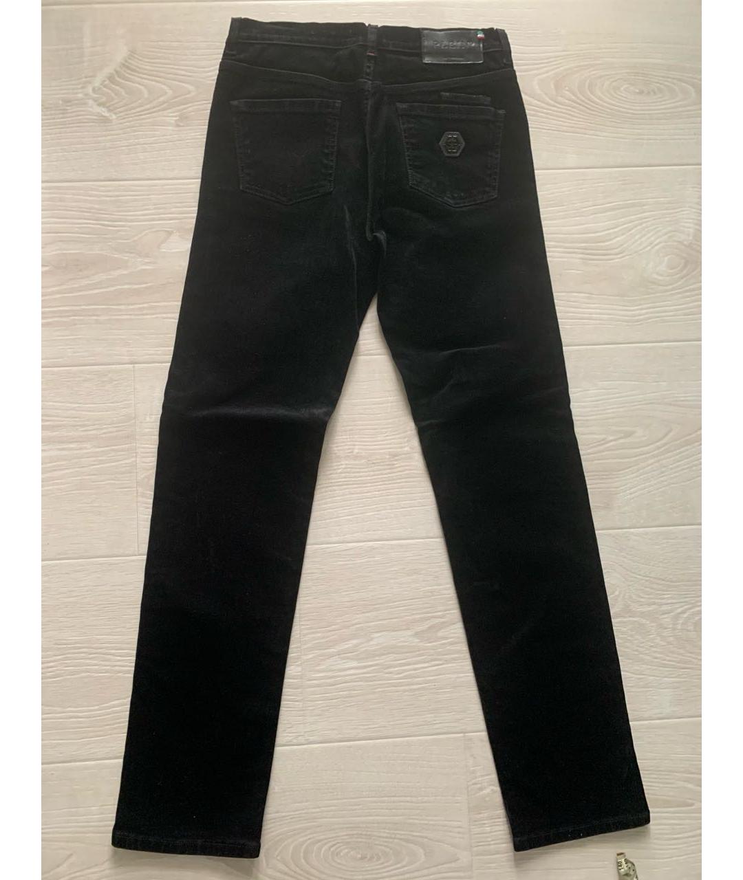 PHILIPP PLEIN JUNIOR Черные хлопковые детские джинсы, фото 2