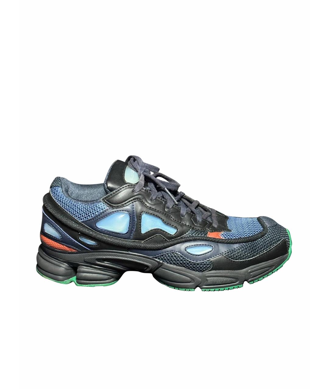 ADIDAS X RAF SIMONS Синие текстильные низкие кроссовки / кеды, фото 1