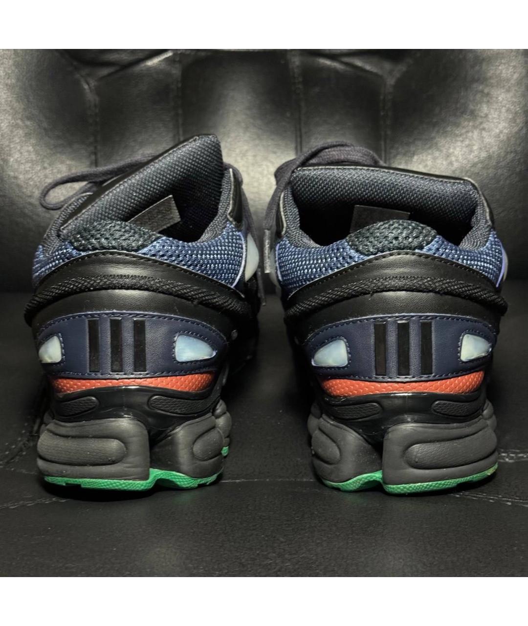 ADIDAS X RAF SIMONS Синие текстильные низкие кроссовки / кеды, фото 2