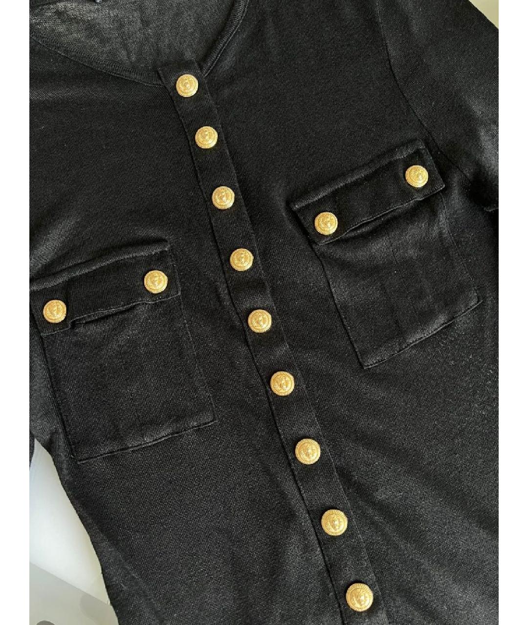 BALMAIN Черный льняной джемпер / свитер, фото 3