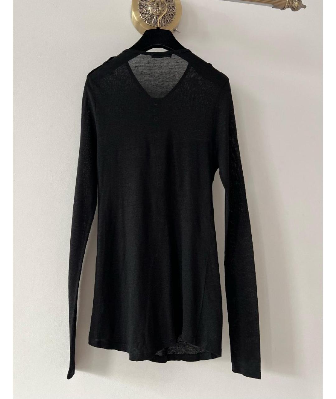 BALMAIN Черный льняной джемпер / свитер, фото 2