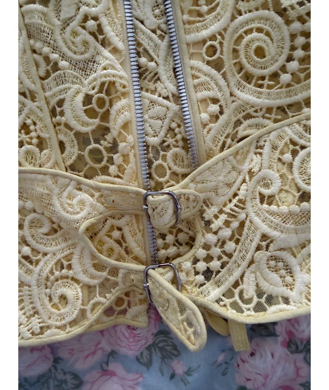 ERMANNO SCERVINO Желтая кружевная куртка, фото 4