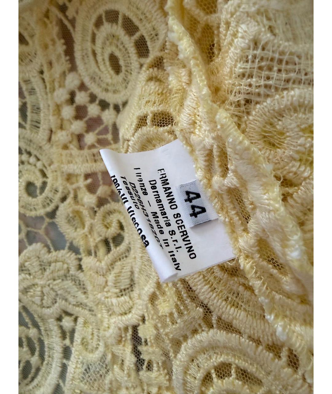 ERMANNO SCERVINO Желтая кружевная куртка, фото 5