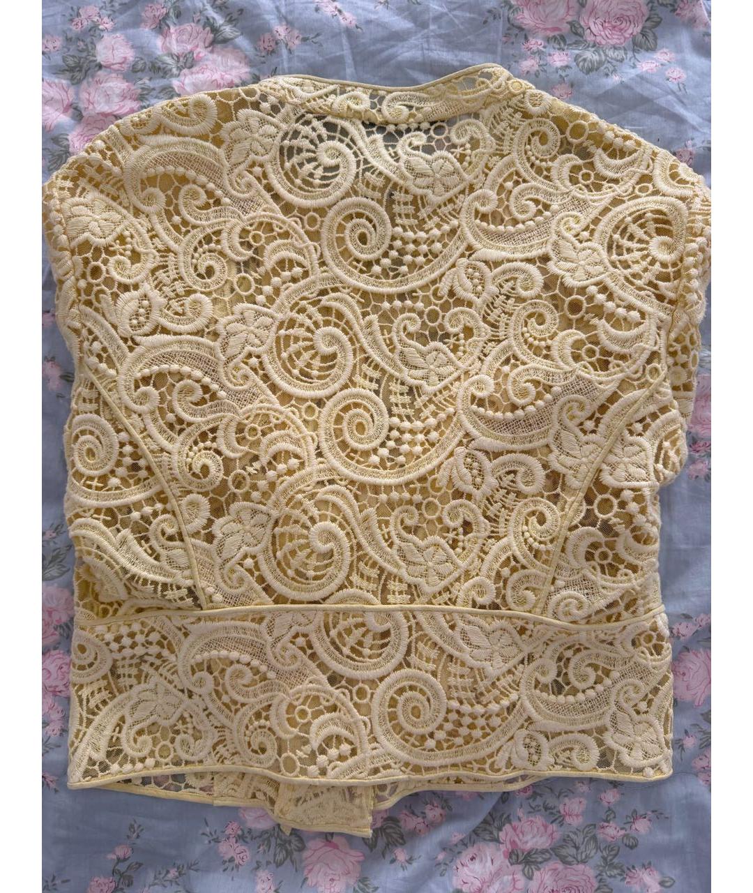 ERMANNO SCERVINO Желтая кружевная куртка, фото 2