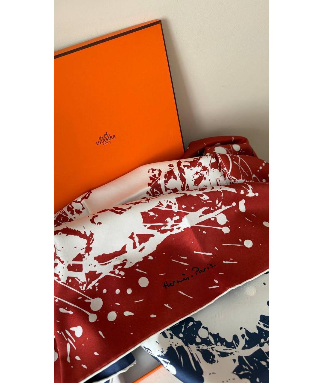 HERMES Мульти шелковый платок, фото 3