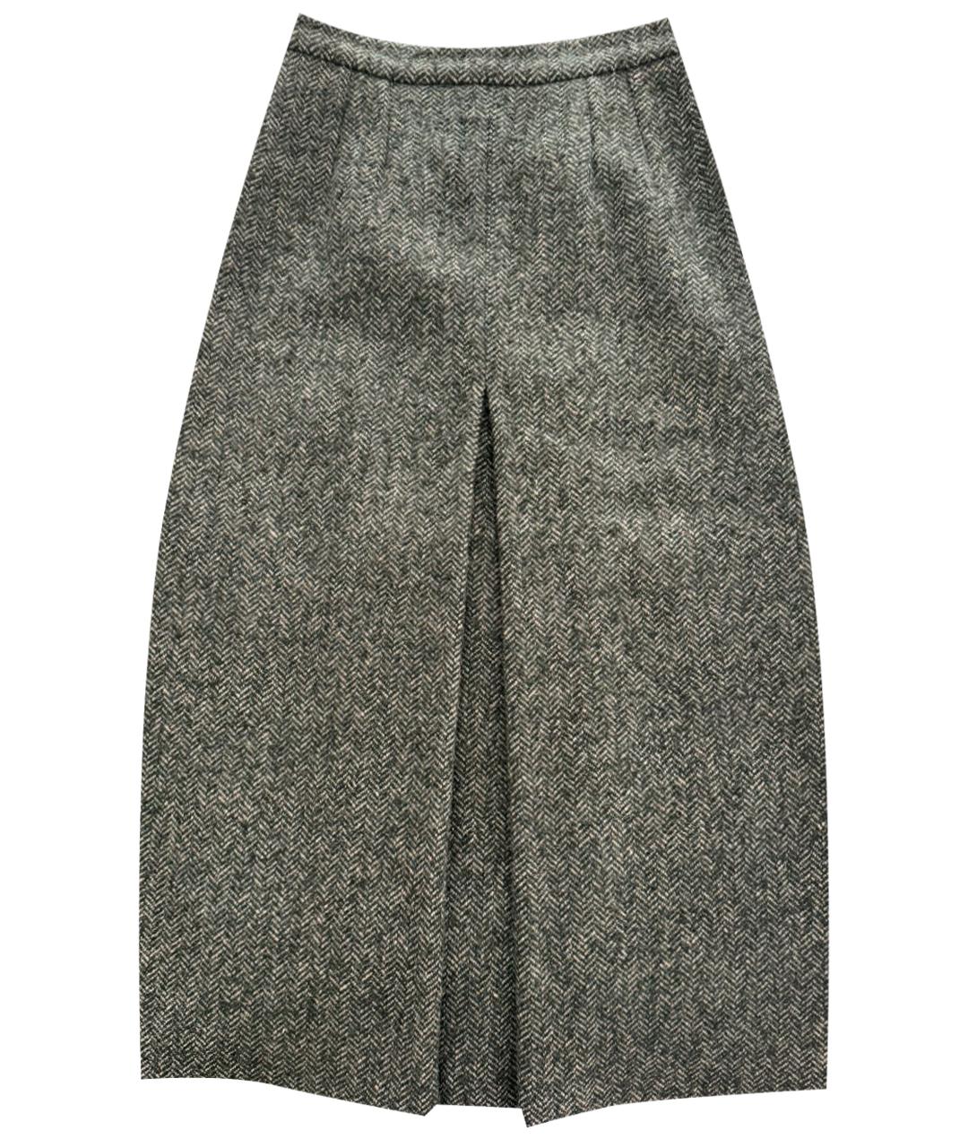 DOLCE&GABBANA Зеленая шерстяная юбка макси, фото 1