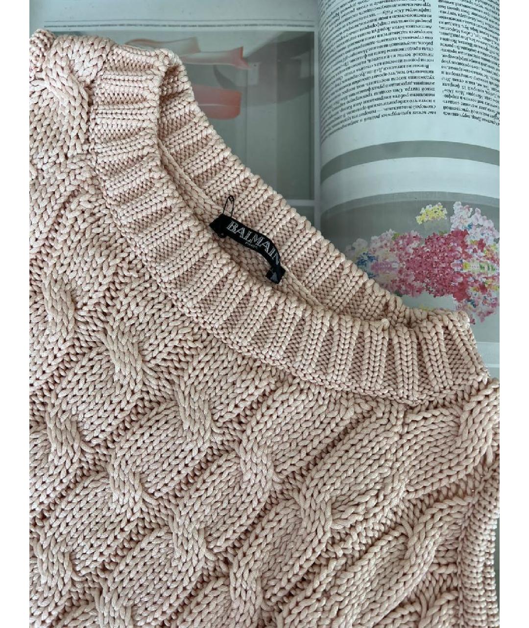 BALMAIN Розовый джемпер / свитер, фото 4