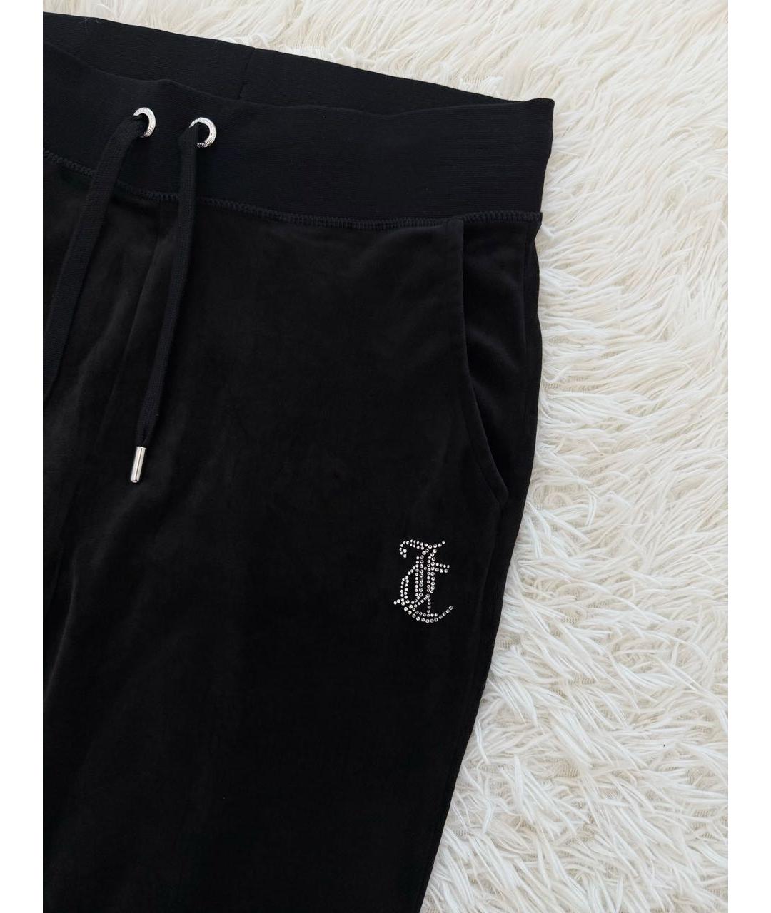 JUICY COUTURE Черные велюровые спортивные брюки и шорты, фото 2