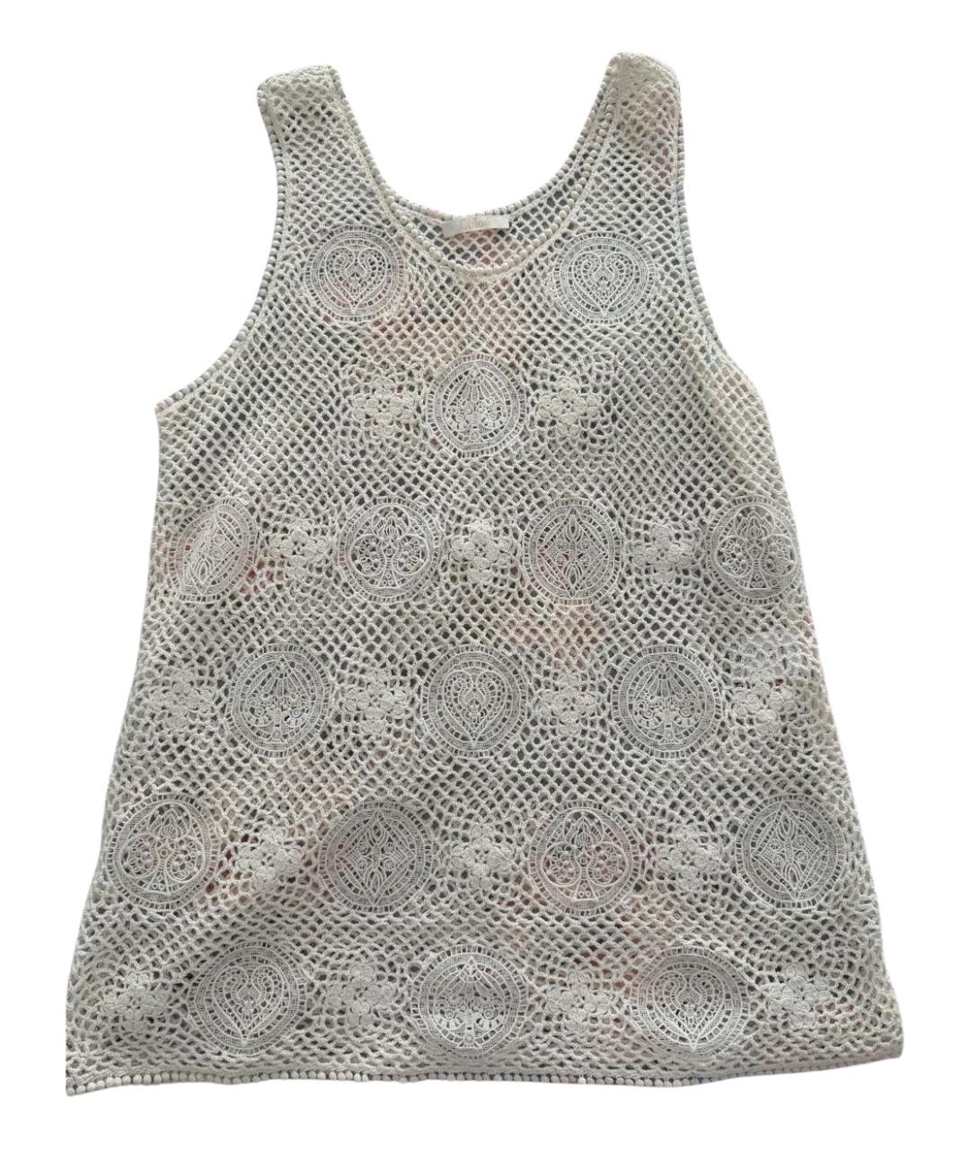 CHLOE Белая кружевная майка, фото 1