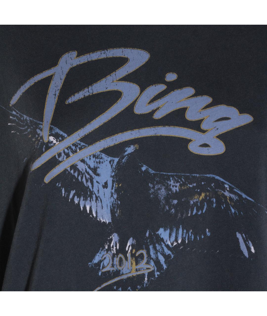 ANINE BING Черная хлопковая футболка, фото 3