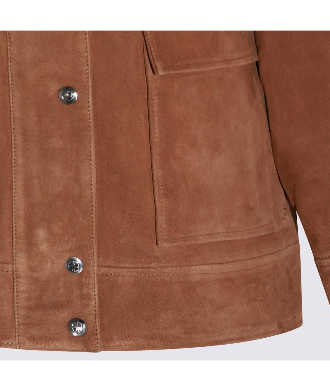 ANINE BING Коричневая замшевая куртка, фото 3