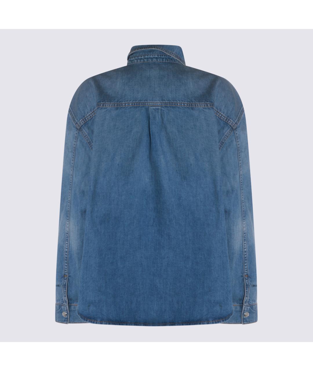 ANINE BING Синяя хлопковая рубашка, фото 2