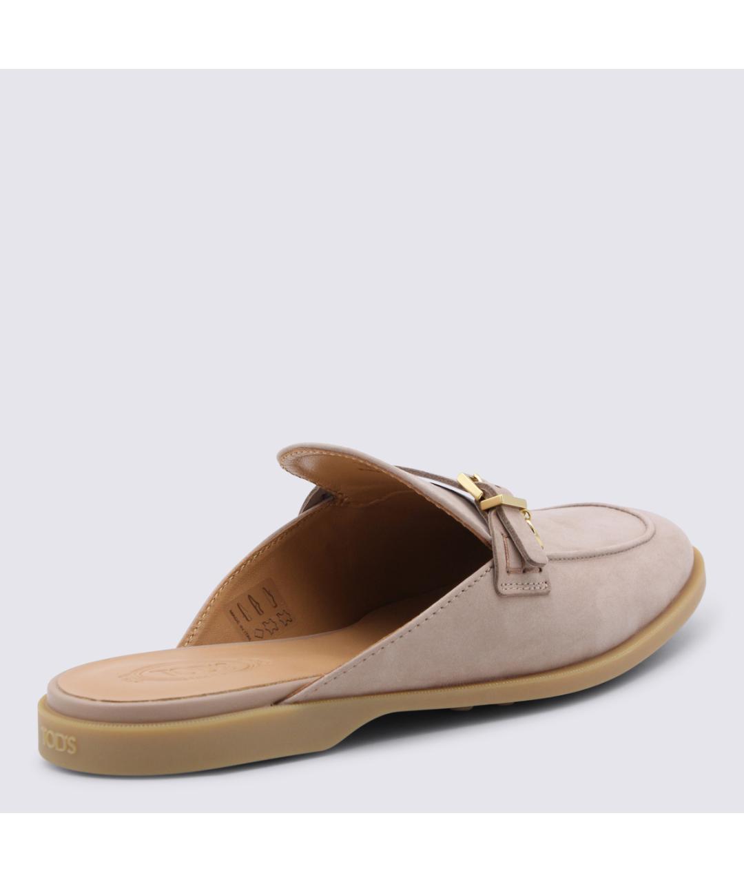 TOD'S Бежевые замшевые мюли, фото 3