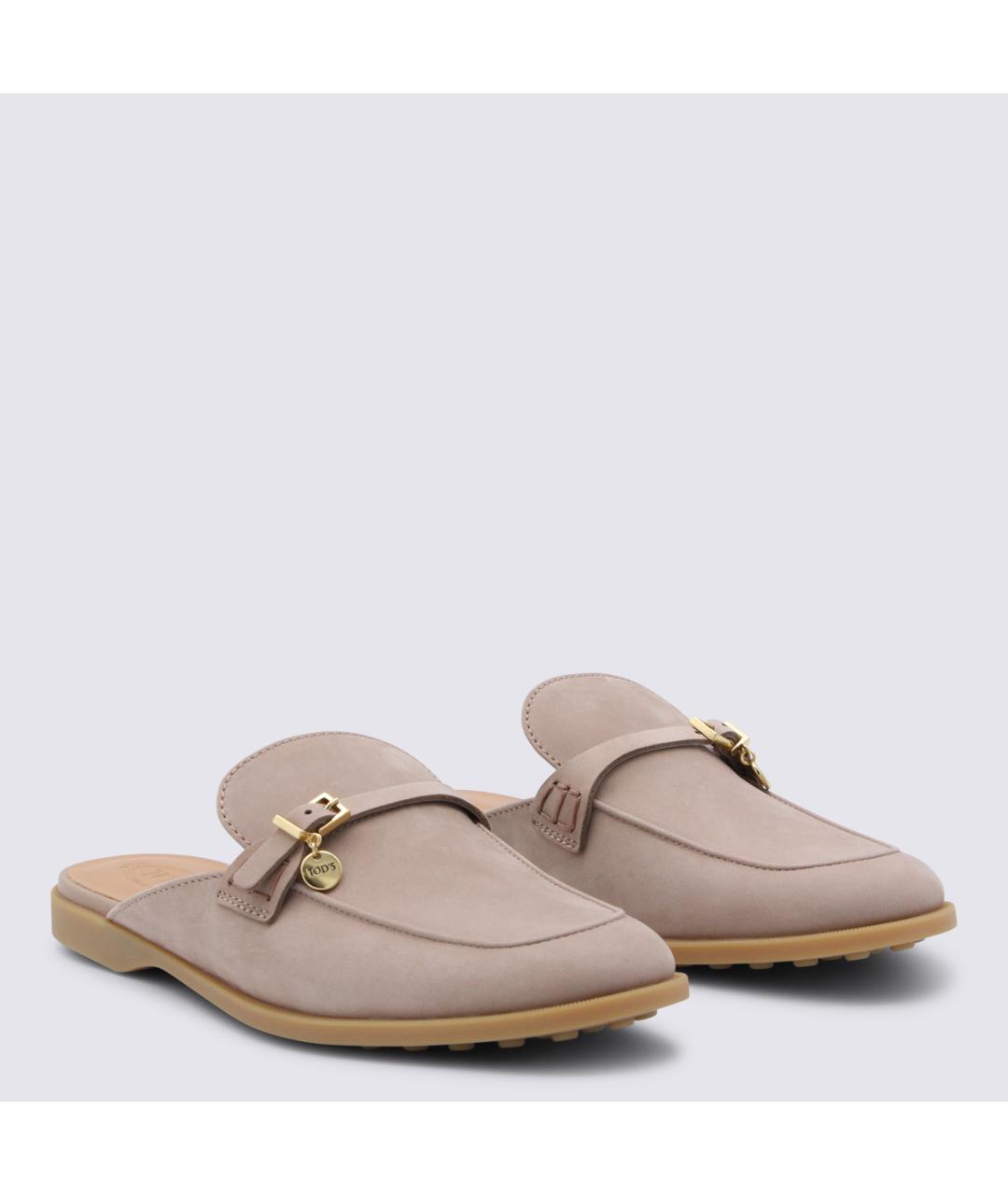 TOD'S Бежевые замшевые мюли, фото 2