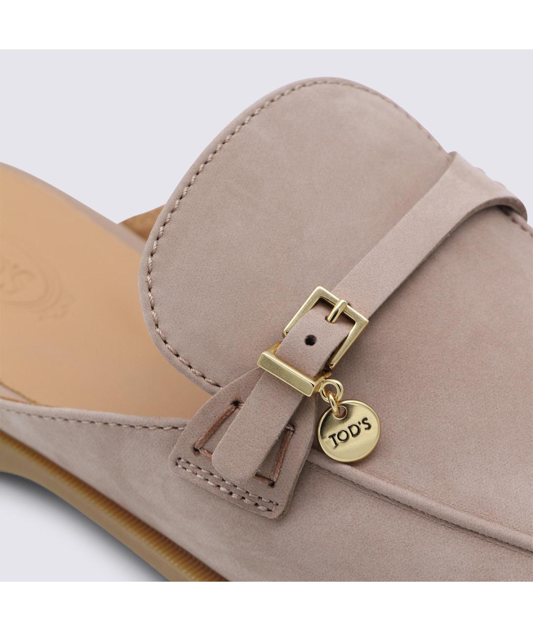 TOD'S Бежевые замшевые мюли, фото 4