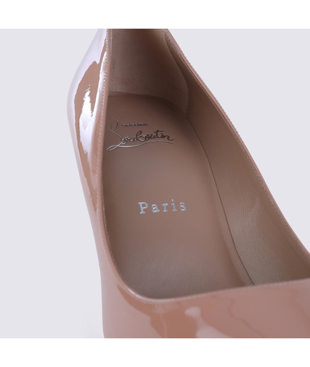 CHRISTIAN LOUBOUTIN Розовые кожаные туфли, фото 4