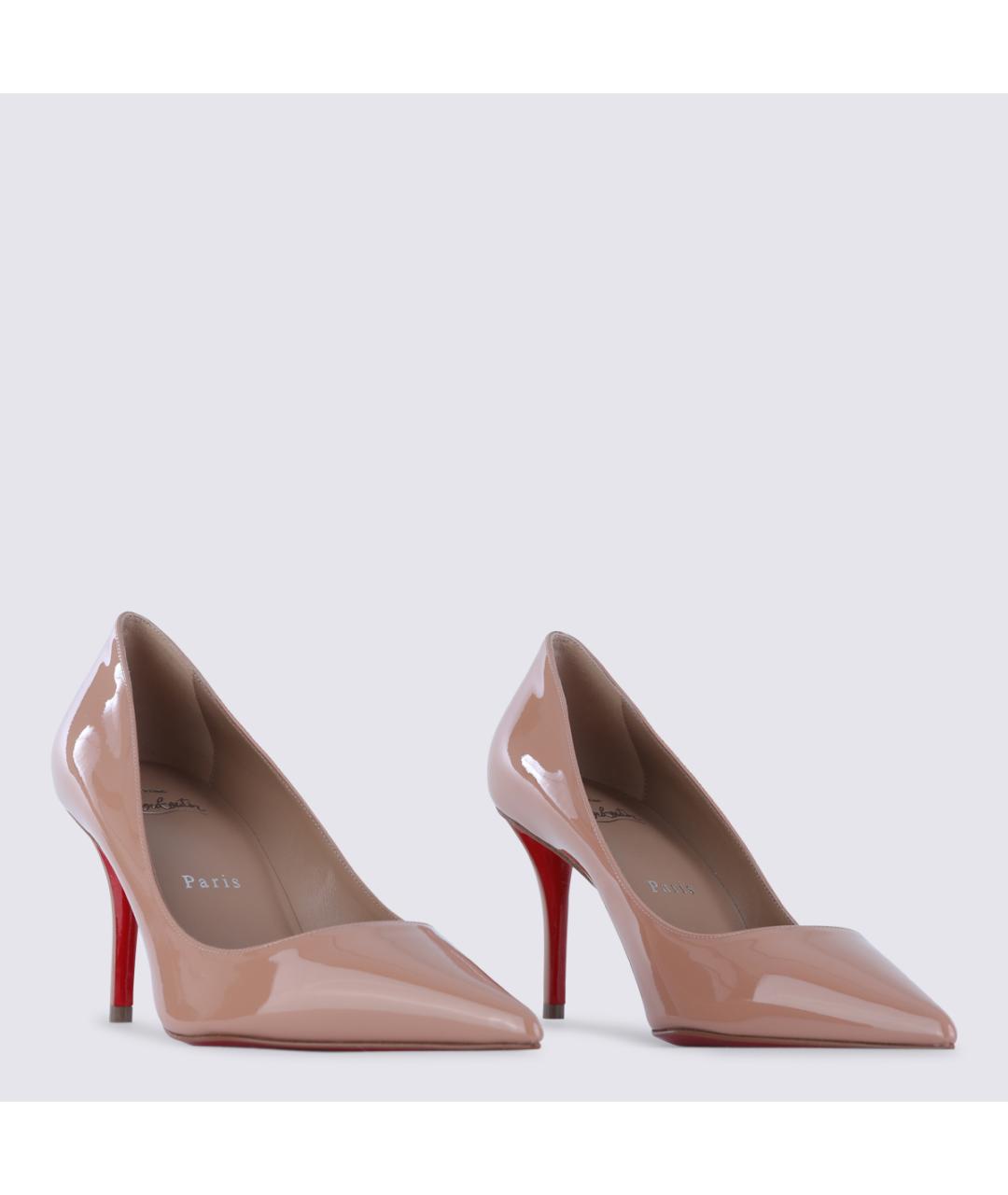 CHRISTIAN LOUBOUTIN Розовые кожаные туфли, фото 2