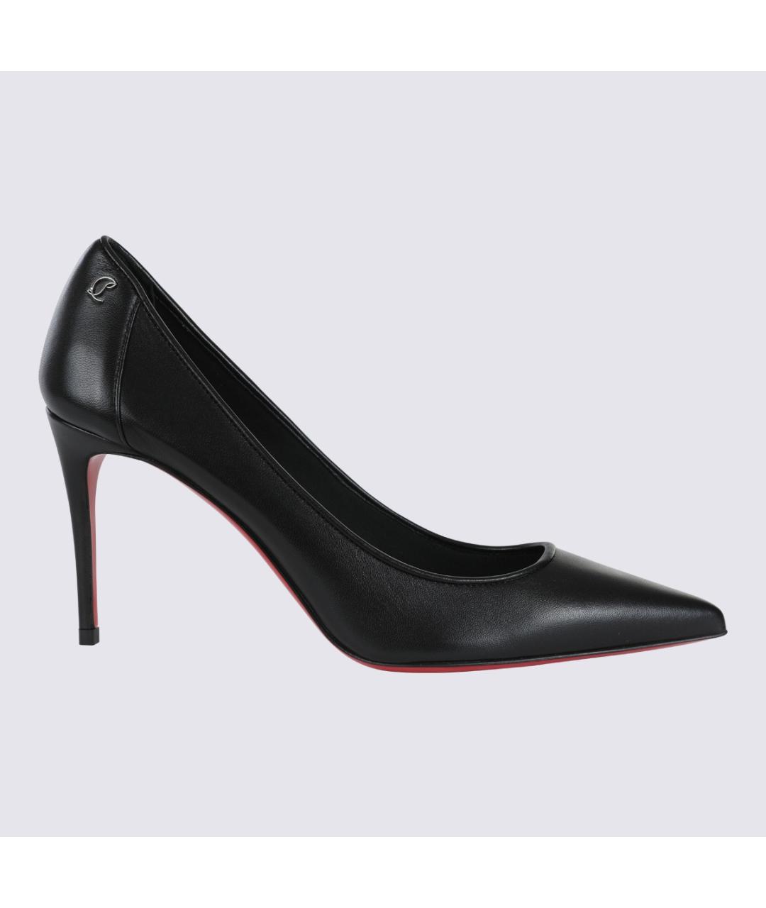 CHRISTIAN LOUBOUTIN Черные кожаные туфли, фото 3