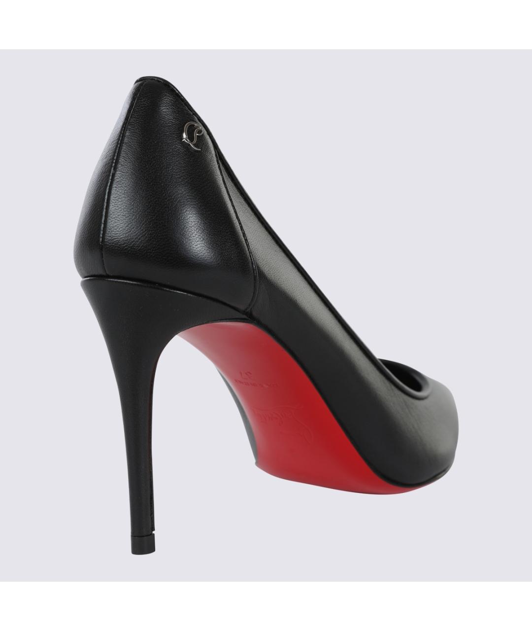 CHRISTIAN LOUBOUTIN Черные кожаные туфли, фото 2