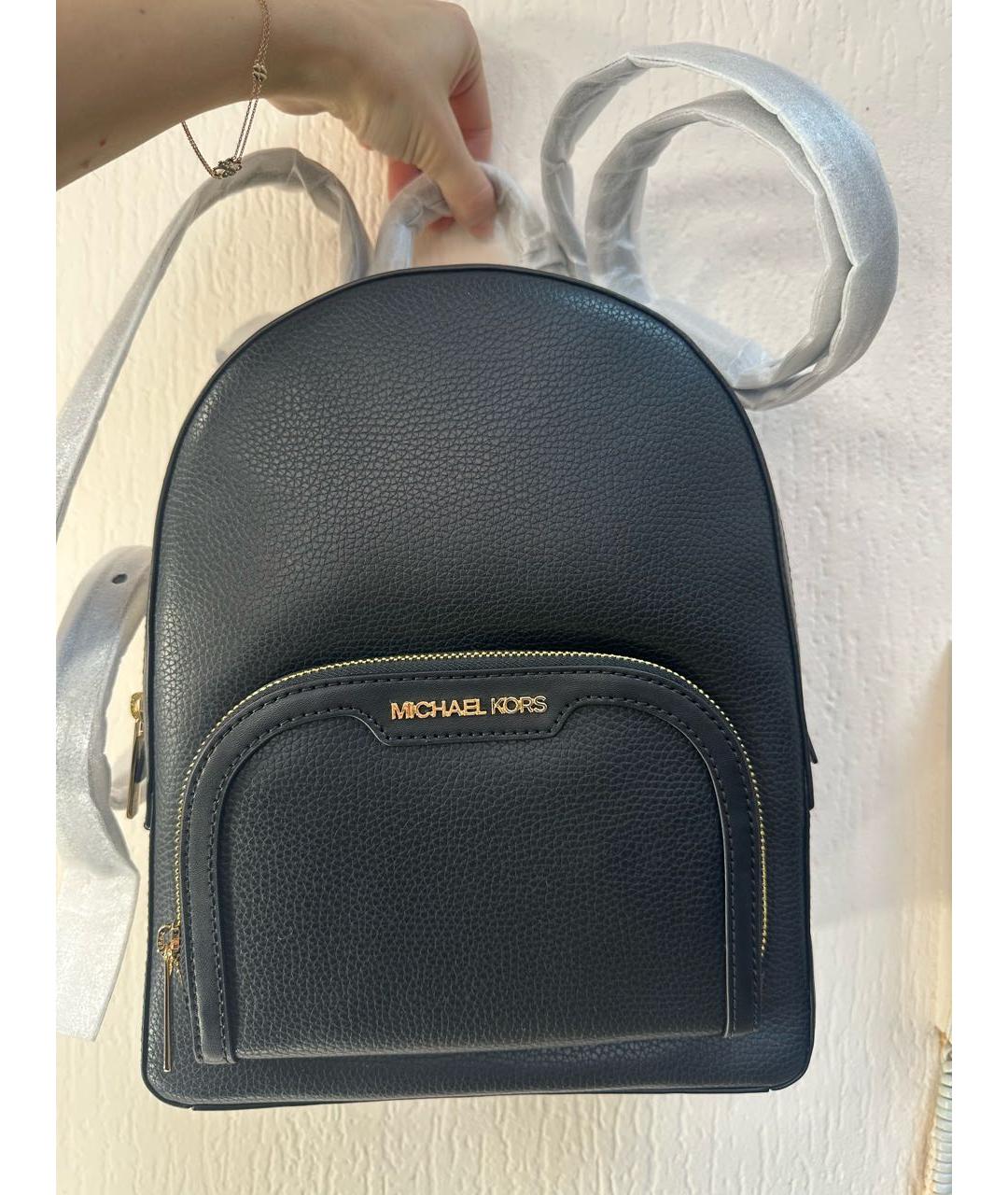 MICHAEL KORS Черный кожаный рюкзак, фото 5