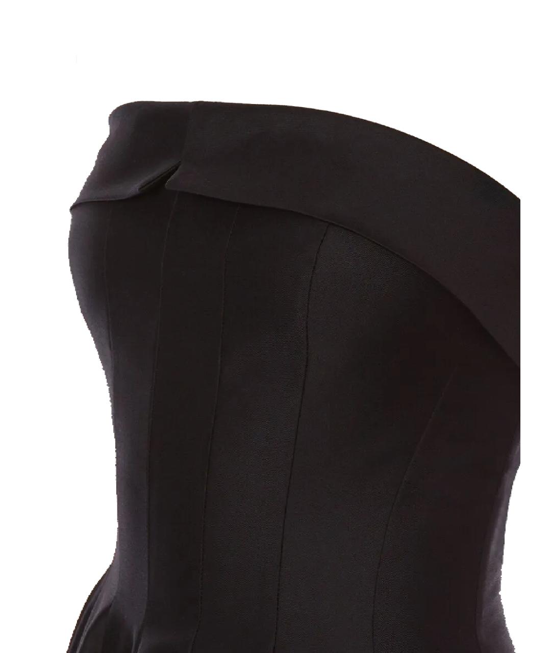 ALBERTA FERRETTI Черное шерстяное вечернее платье, фото 3