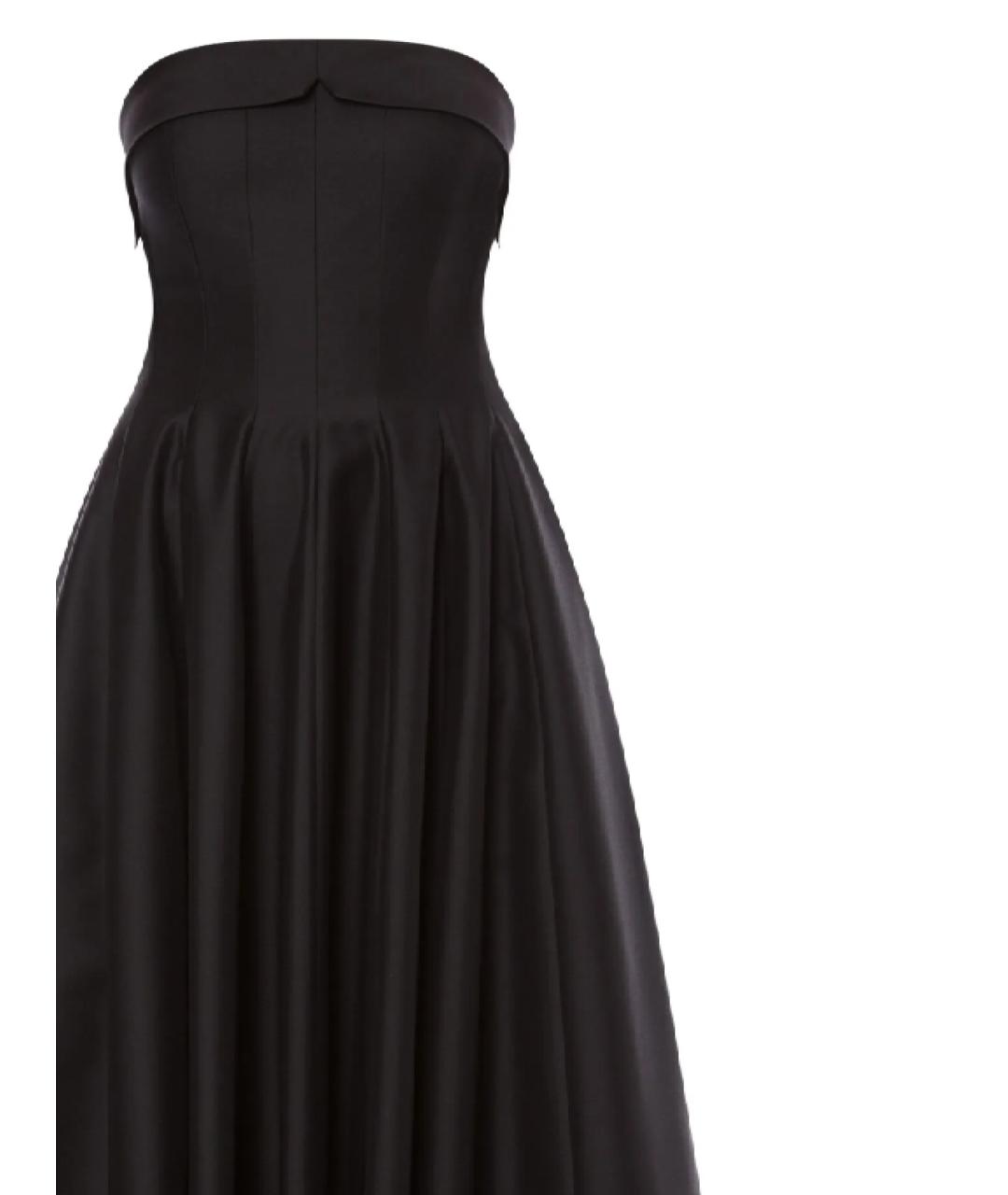 ALBERTA FERRETTI Черное шерстяное вечернее платье, фото 2