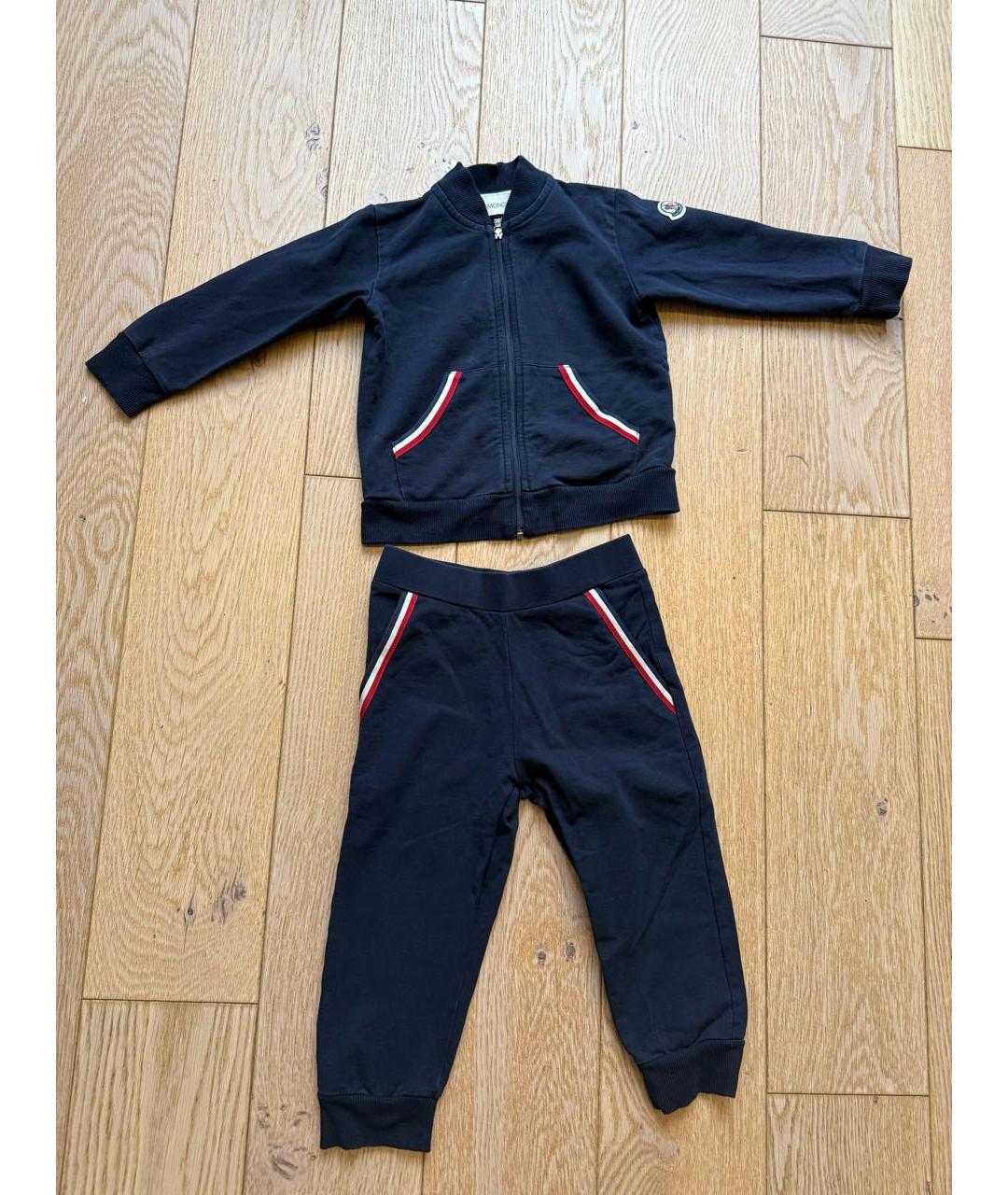 MONCLER KIDS Темно-синий хлопковый комплект, фото 8