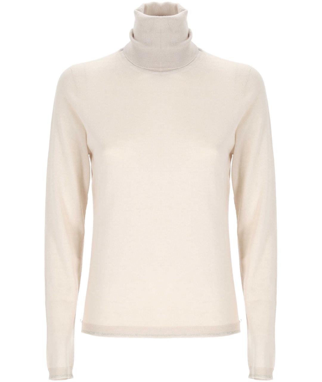 LORENA ANTONIAZZI Бежевая кашемировая водолазка, фото 1