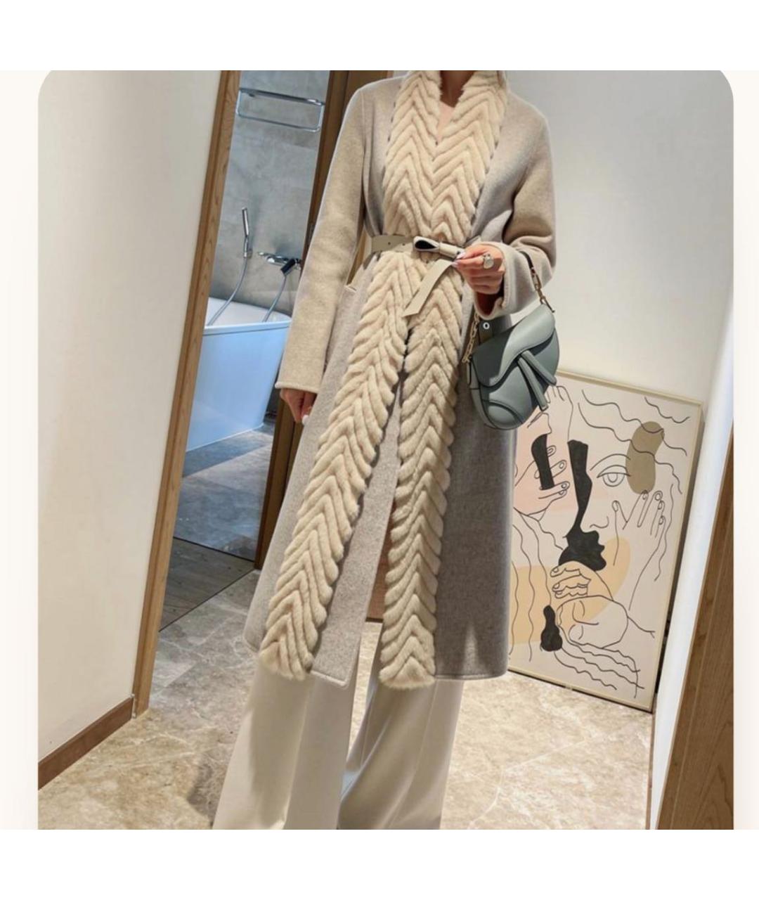 LORO PIANA Бежевое кашемировое пальто, фото 6