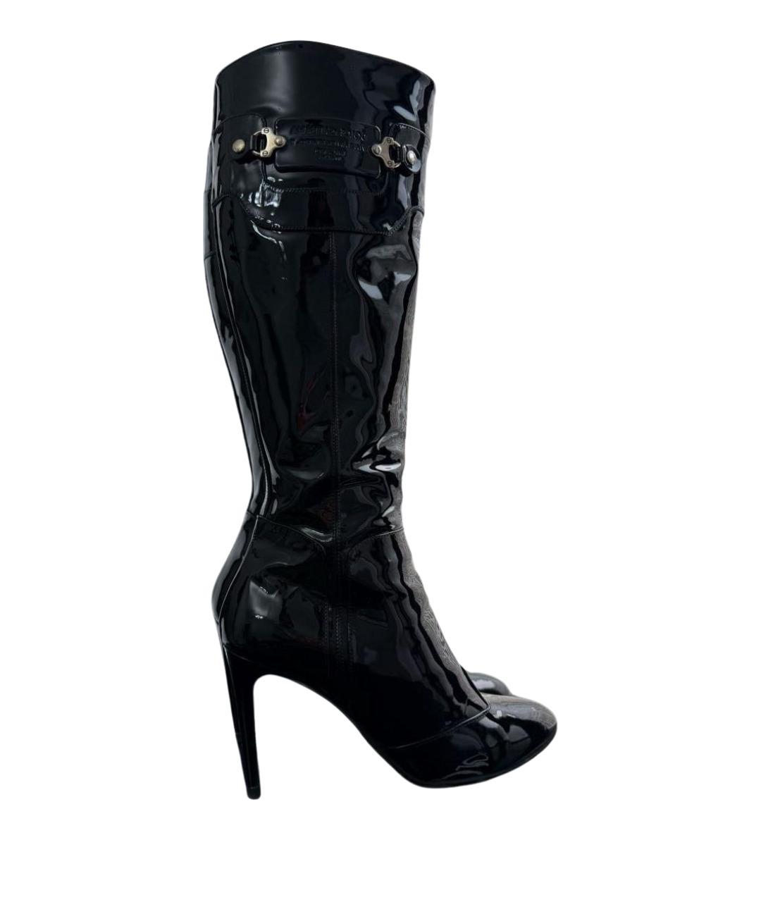 DOLCE&GABBANA Черные сапоги из лакированной кожи, фото 1