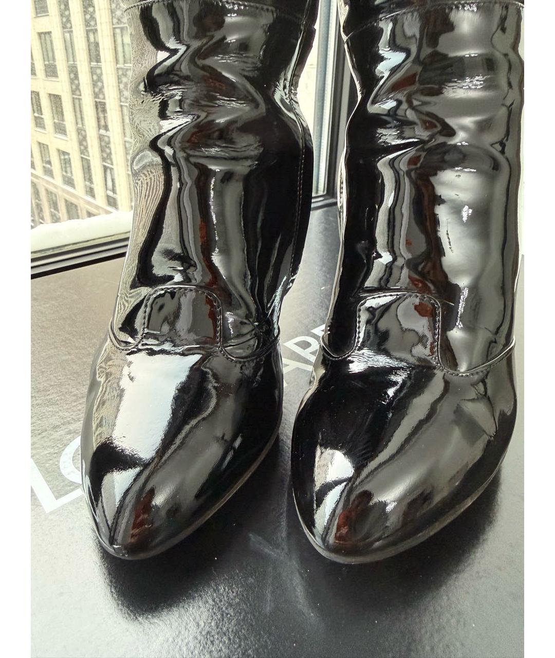 DOLCE&GABBANA Черные сапоги из лакированной кожи, фото 3