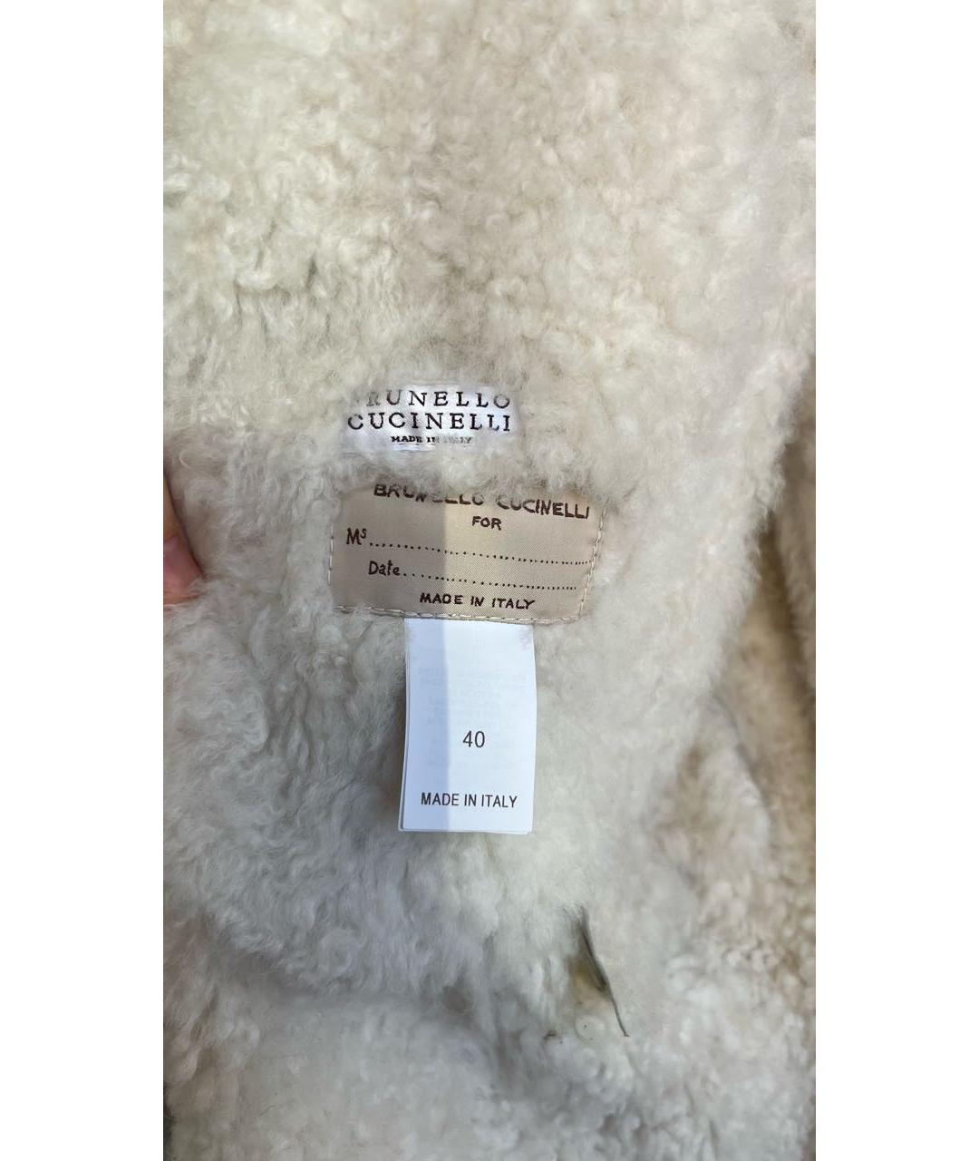 BRUNELLO CUCINELLI Бежевый шерстяной жилет, фото 7