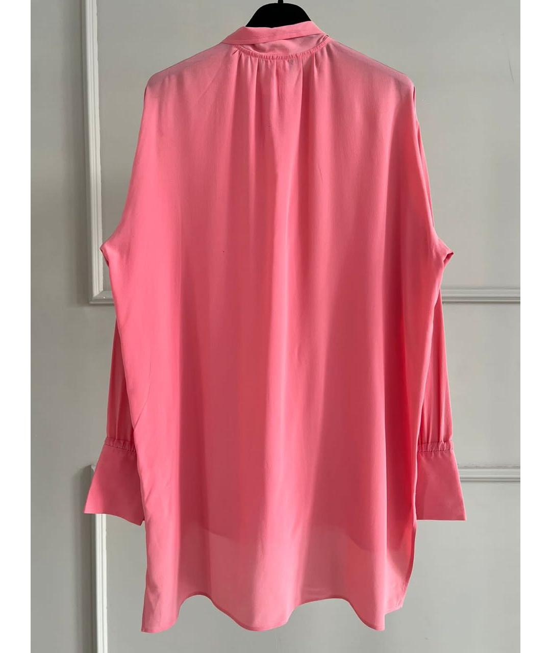 VALENTINO Розовая шелковая рубашка, фото 3